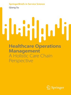 cover image of Healthcare Operations Management